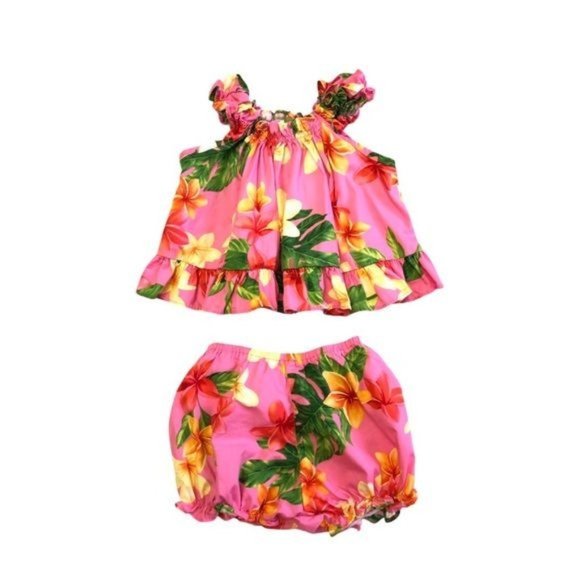 Hawaii Paradise 2 Piece Capri Floral Set | 6 Months - Picture 1 of 5